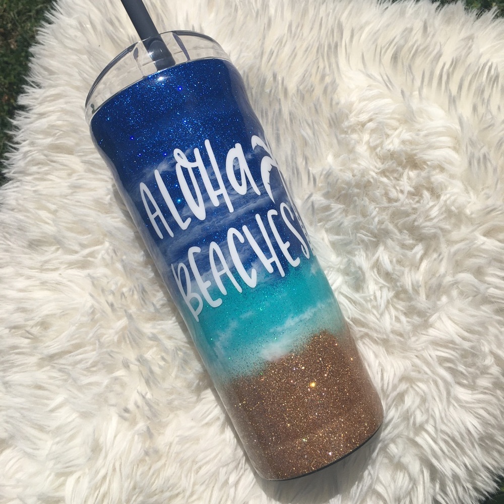 22oz beach tumbler